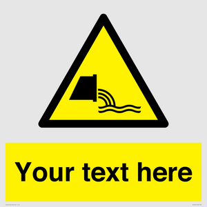 Custom Warning sewage effluent outfall